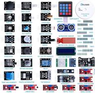 enhanced 37-in-1 sensor modules kit with arduino-compatible tutorial - elegoo upgrade for uno r3, mega, nano logo