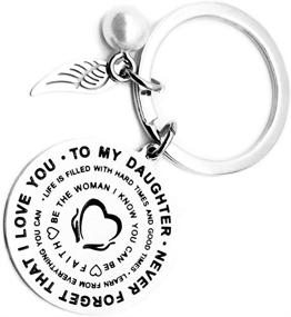 img 3 attached to 🎓 To My Daughter Keychain: Heartfelt Gift from Dad and Mom for Graduation, Birthday, Christmas – Remind Her That She's Forever Loved