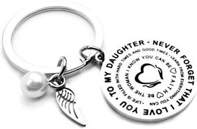 img 2 attached to 🎓 To My Daughter Keychain: Heartfelt Gift from Dad and Mom for Graduation, Birthday, Christmas – Remind Her That She's Forever Loved