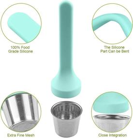 img 2 attached to 🍵 Fenshine Tea Infuser: Fine Mesh Tea Cup Filter with Silicone Handle - Stainless Steel Tea Strainer for Loose Leaf Tea or Herbal Tea Steeping