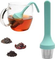 🍵 fenshine tea infuser: fine mesh tea cup filter with silicone handle - stainless steel tea strainer for loose leaf tea or herbal tea steeping logo