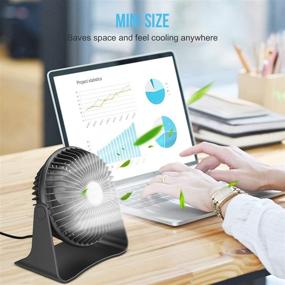 img 1 attached to 💨 HONYIN 6 Inch Small Desk Fan: Powerful Airflow, Quiet Operation, Portable, 3-Speed Adjustable, 360° Rotatable - Ideal Mini Personal Fan for Home Office Bedroom, 3.9ft Cord Included