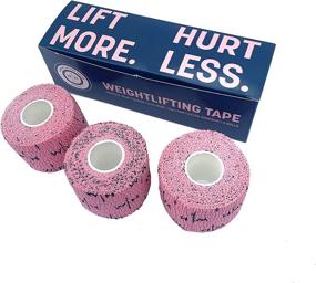 img 3 attached to 💪 Enhanced Adhesive Pink Weightlifting Thumb Tape - 7 M / 23 Ft Length, Ideal for Weightlifting, Crossfit, Hook Grip and Powerlifting