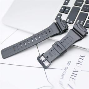 img 1 attached to KHZBS Replacement AQ S810W MRW 200H Watchband Men's Watches
