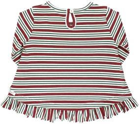 img 1 attached to 👚 Charming RuffleButts Girls Peppermint Stripe Ruffle Tops, Tees & Blouses: Stylish Girls' Clothing