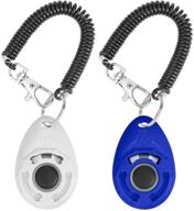 🐶 2pcs training clicker for dogs with wrist strap - effective tool for behavioral training - big button clicker for dog cat clicker training logo