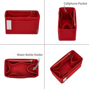 img 1 attached to Large Red Purse Organizer 👜 Insert: Optimal Storage and Easy Access