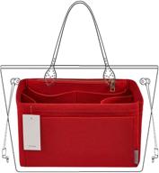 large red purse organizer 👜 insert: optimal storage and easy access logo