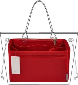 img 4 attached to Large Red Purse Organizer 👜 Insert: Optimal Storage and Easy Access