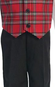 img 2 attached to 🎄 Stylish Plaid Holiday/Christmas Vest and Pants Set