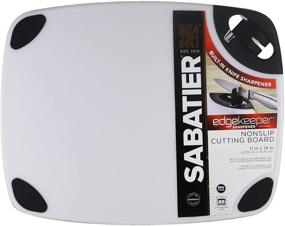 img 1 attached to 🔪 Sabatier Non-Slip Poly Cutting Board with EdgeKeeper Pop-Up Sharpener - 11x14 inches: A Perfect Combo for Precision Cutting and Sharpening