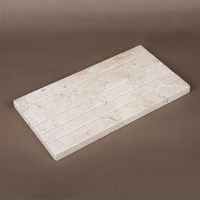 img 1 attached to 🛁 Beautiful Natural Champagne Marble Vanity Tray for Organizing Bath Towels and Bathroom Countertops