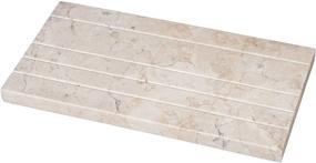 img 4 attached to 🛁 Beautiful Natural Champagne Marble Vanity Tray for Organizing Bath Towels and Bathroom Countertops