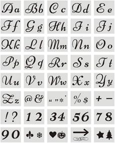 img 4 attached to 🎨 Enhance Your Artistic Creativity with Emoly 40 Pcs Extra Large Stencils Set for Crafts, Writing & Decor