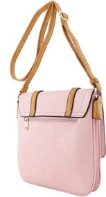 img 2 attached to 👜 Stylish Double Compartment Flapover Crossbody Colorblock Women's Handbags & Wallets