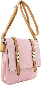 img 3 attached to 👜 Stylish Double Compartment Flapover Crossbody Colorblock Women's Handbags & Wallets