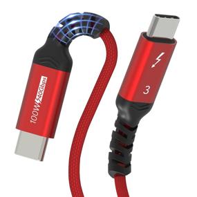 img 4 attached to ⚡ Simyago кабель Thunderbolt 3 TB3 - 40Gbps/8K@60Hz (USB-C до USB-C) - передача данных на 40Gbps/зарядка на 100Вт 5А - совместим с внешним SSD, eGPU