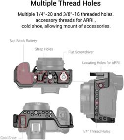 img 2 attached to Камерный кейдж SmallRig CCC2803 для Canon EOS R со встроенным холодным башмаком и анти-вращательным дизайном.