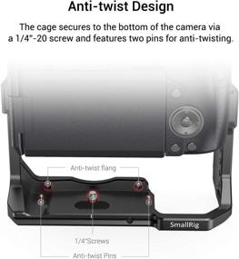 img 3 attached to Камерный кейдж SmallRig CCC2803 для Canon EOS R со встроенным холодным башмаком и анти-вращательным дизайном.
