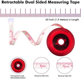 img 3 attached to 📏 Edtape 2PCS Transparent Measuring Tape for Body, Tailor Cloth Craft, Sewing Fabric, Medical Measurements – Dual Sided Sewing Measure Tape Set, 60 Inch/1.5M