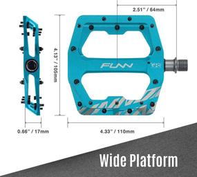 img 2 attached to 🚲 Funn Funndamental Flat BMX/MTB Bike Pedal Set with Wide Platform and Adjustable Grip - 9/16-inch CrMo Axle for Enhanced Performance