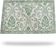 🌿 amida original indoor monstera leaves door mat - 24x36 inch, machine washable & low-profile entryway rug logo