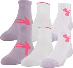 img 4 attached to Under Armour Youth Essential Quarter Socks - 6-Pairs for Optimal Comfort and Performance