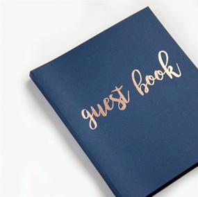img 3 attached to 🌹 Modern Navy Photo Guest Book with 130 Spiral-bound Navy Pages and Rose Gold Foil Embossing. Perfect for Weddings, Birthdays, and Instax Photos. Navy and Blush Decor Included!