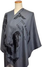 img 3 attached to 🦅 The Raven Shawl Scarf Wrap by Edgar Allan Poe