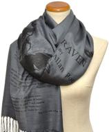 🦅 the raven shawl scarf wrap by edgar allan poe logo