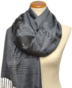 img 4 attached to 🦅 The Raven Shawl Scarf Wrap by Edgar Allan Poe