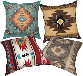 img 3 attached to Geometric Colorful Patterns Decorative Pillowcases