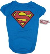 🦸 dc comics for pets: superman logo dog t-shirt - blue superhero costume & apparel logo