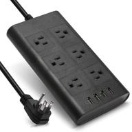 comfyhome power strip protector 6 outlet logo