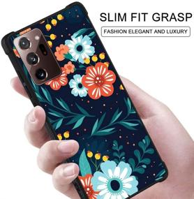 img 2 attached to 🌺 Samsung Galaxy Note 20 5G Case: Orange Blue Flower Floral Blossom Design | Full Protective Shockproof Phone Cover for Women | With Lanyard Neck Strap | Compatible with Samsung Note 20 5G 6.7 Inch