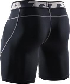 img 3 attached to 🏃 TSLA Men's Athletic Compression Shorts 1, 2, or 3-Pack - Sports Performance Active Cool Dry Running Tights