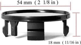 img 3 attached to 🔴 RTRHINOTUNING 54 мм (2,13 дюйма) / 49 мм (1,92 дюйма) Черные крышки центральных колесных ступиц - комплект из 4 шт. для замены на M514