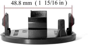 img 2 attached to 🔴 RTRHINOTUNING 54 мм (2,13 дюйма) / 49 мм (1,92 дюйма) Черные крышки центральных колесных ступиц - комплект из 4 шт. для замены на M514