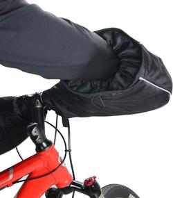 img 1 attached to 🚲 ODIER Bike Handlebar Mitts: Waterproof Winter Fat Bike Mittens for Extreme Cold Weather - Perfect for MTB, Bicycle Commuters, and More!