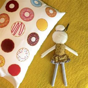 img 2 attached to Cute Donut Pillowcase - Fun and Colorful Sleepable Donuts for Kids Room Decor (Standard/Queen Size, 20x30 inch Pillow Case)