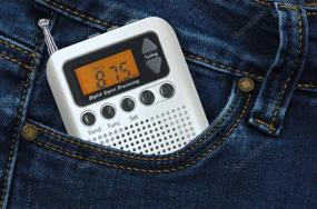 img 2 attached to 🎧 Sleek and Portable SB18 AM/FM Pocket Radio in White - Enhance your Listening Experience!