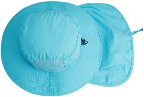 img 2 attached to Sun-Safe Adventures with Connectyle Kids Flap Sun Hat - UPF 50+ Wide Brim Beach, Fishing, and Hiking Hat