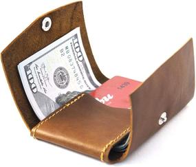 img 4 attached to Trifold Leather Wallet Designer Travel Men's Accessories