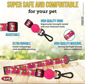 img 3 attached to 🐶 ZOOZ PETS Snoopy Dog Seatbelt: Safety Car Belt for Large & Small Dogs | Peanuts Licensee | Extra Strong Hook | Adjustable Seatbelt Leash