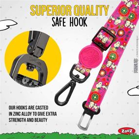 img 1 attached to 🐶 ZOOZ PETS Snoopy Dog Seatbelt: Safety Car Belt for Large & Small Dogs | Peanuts Licensee | Extra Strong Hook | Adjustable Seatbelt Leash