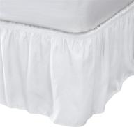 🛏️ add elegance to your bed with the hdetails dust ruffle bed skirt, twin/full, white logo