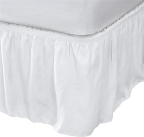 img 4 attached to 🛏️ Добавьте элегантности своей кровати с пыльной юбкой Hdetails, для кровати размером Twin/Full, белого цвета
