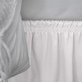 img 1 attached to 🛏️ Добавьте элегантности своей кровати с пыльной юбкой Hdetails, для кровати размером Twin/Full, белого цвета
