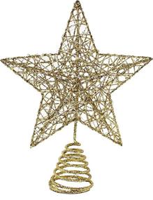 img 1 attached to 🌟 Glitter Gold Star Christmas Tree Topper with 20 LED Lights by Joiedomi - Perfect Xmas Tree Decorations for Holiday Party and Indoor Décor