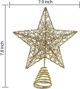 img 2 attached to 🌟 Glitter Gold Star Christmas Tree Topper with 20 LED Lights by Joiedomi - Perfect Xmas Tree Decorations for Holiday Party and Indoor Décor